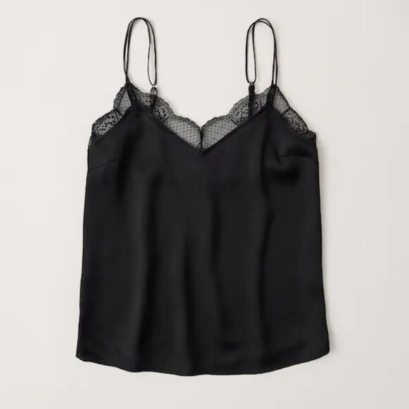 A&F Lace Trim Double Strap Cami - Picture 1 of 6
